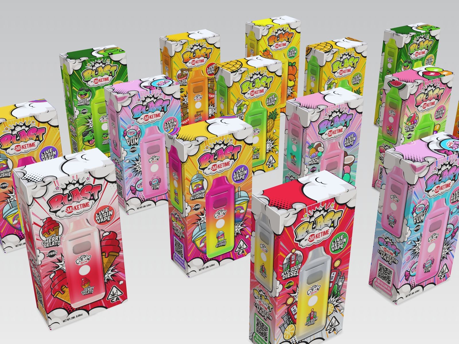 White Cherry Gelato Liquid Diamond 2G Vape Carts - Image 4