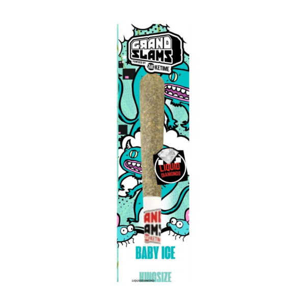 BABY ICE! Grand Slam King Size THC-A Pre Rolls W/ THC Powder Diamonds